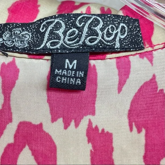 BeBop Cheetah Print Dress - Pink Juniors Size Medium - Picture 5 of 9